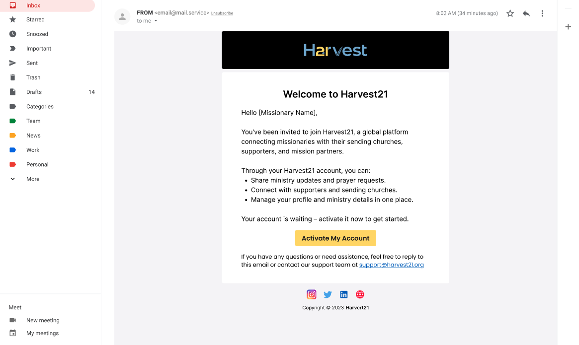 Harvest21 donor journey